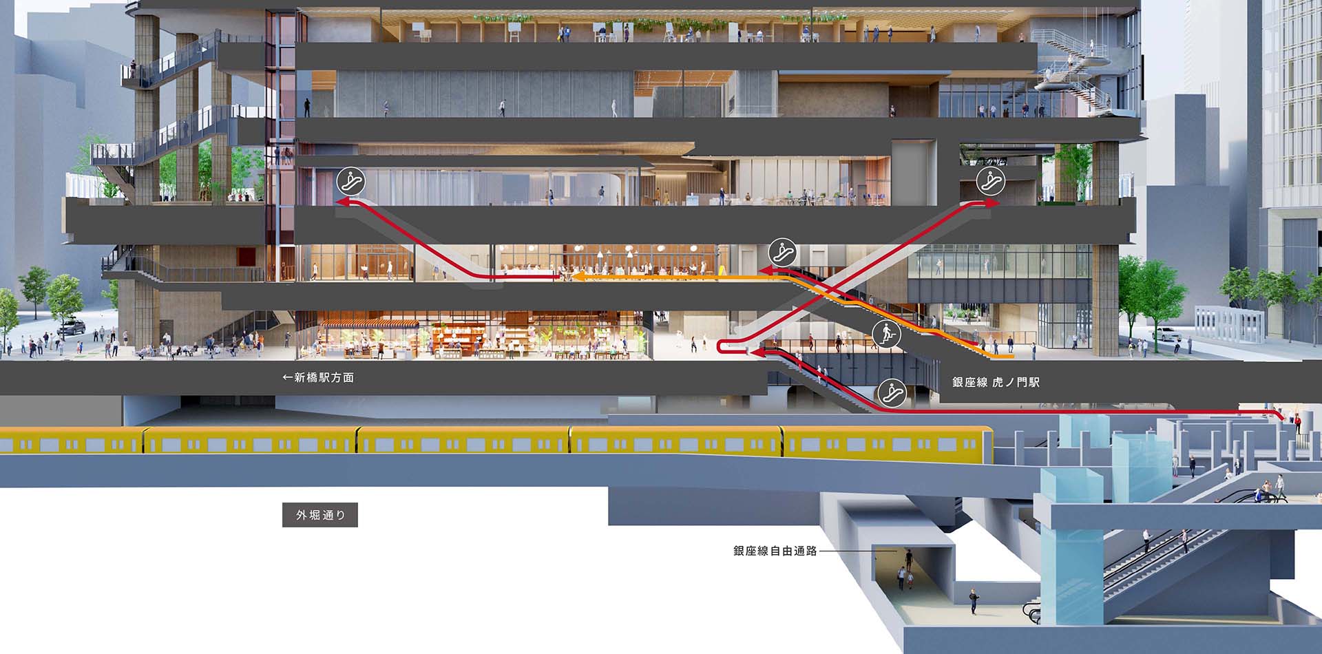 「虎ノ門」駅直上×オフィスに最短直結。